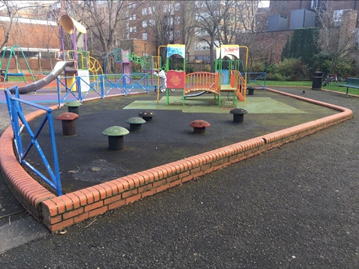 Play area at Little Dorrit Park 